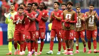 Para pemain Portugal bertepuk tangan kepada para penggemar setelah bermain imbang 1-1 pada pertandingan Grup K Piala Dunia 2026 antara Portugal dan Kongo DR di Stadion Houston pada 18 Juni 2026 di Houston, Texas. (Molly Darlington/Getty Images melalui AFP)