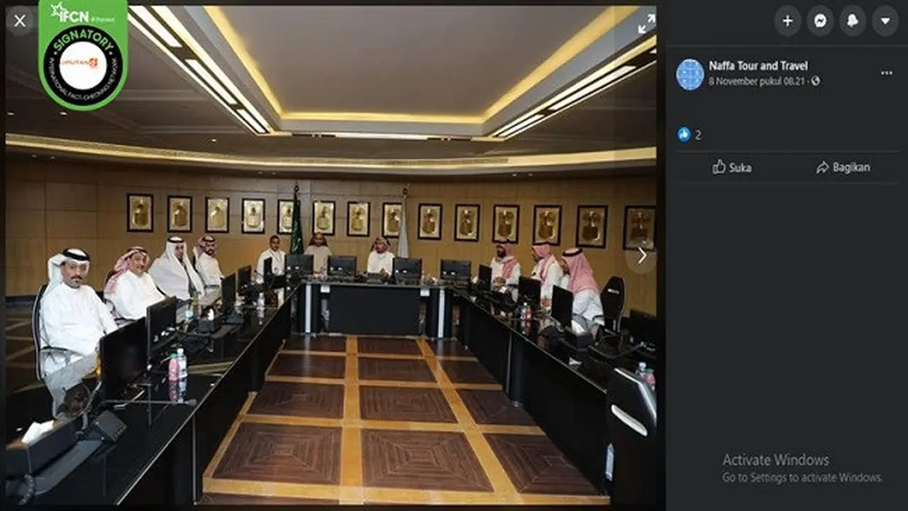 Gambar Tangkapan Layar Kabar Visa Umroh untuk Jemaah Indonesia Ditutup Sementara (sumber: Facebook)