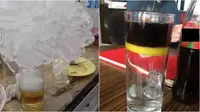 Cara nyeleneh minum es (Sumber:X/txtdarigajelas)