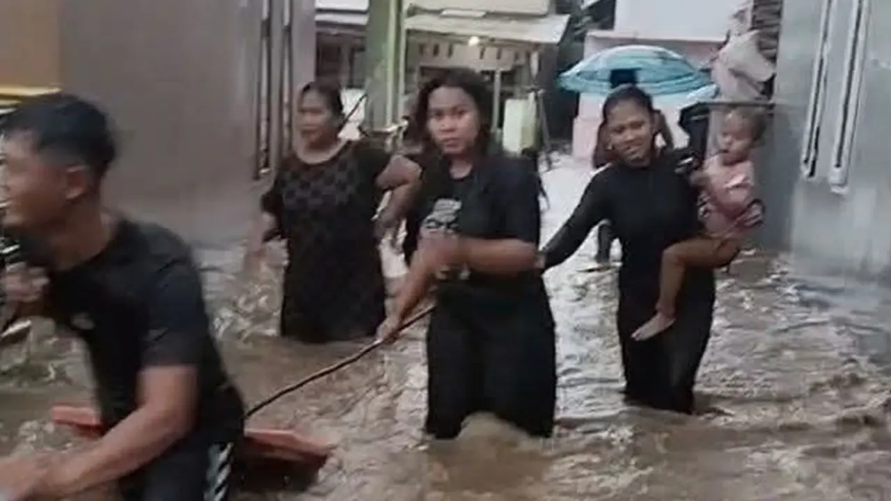 Potret banjir di Lampung, 4 kabupaten terdampak akibat hujan deras