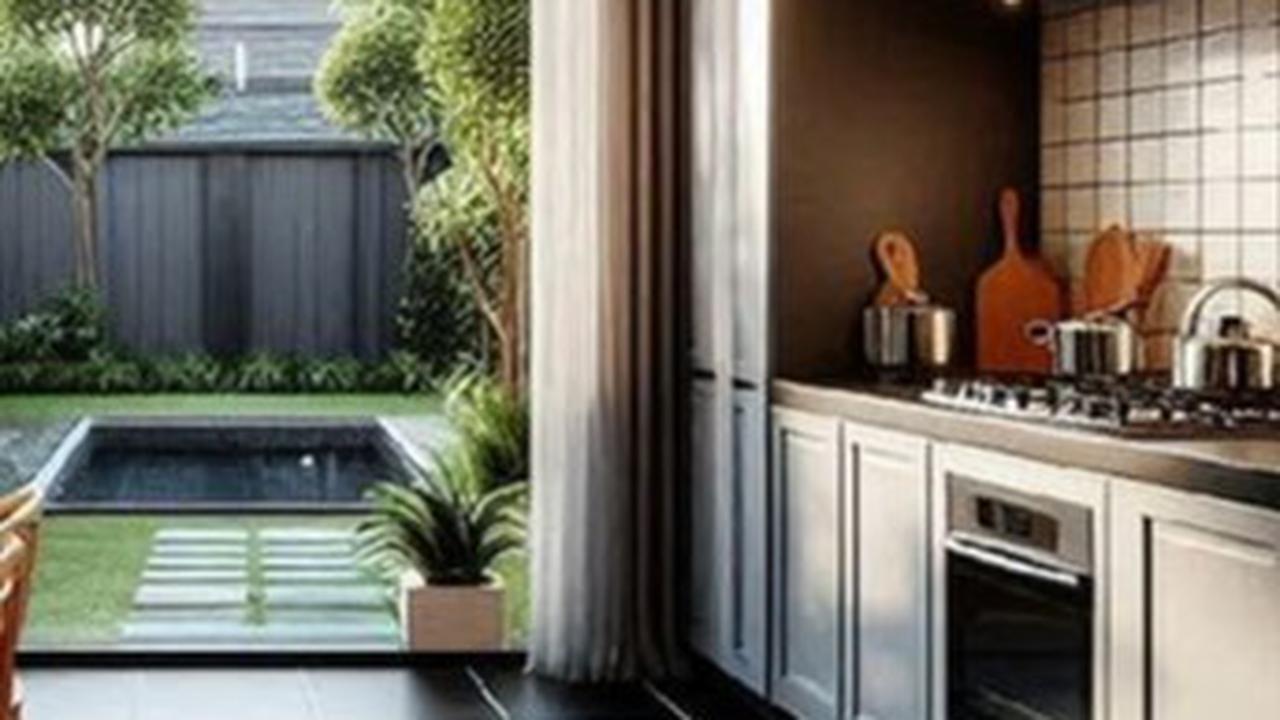 Dapur Terbuka dengan Sentuhan Batu Alam