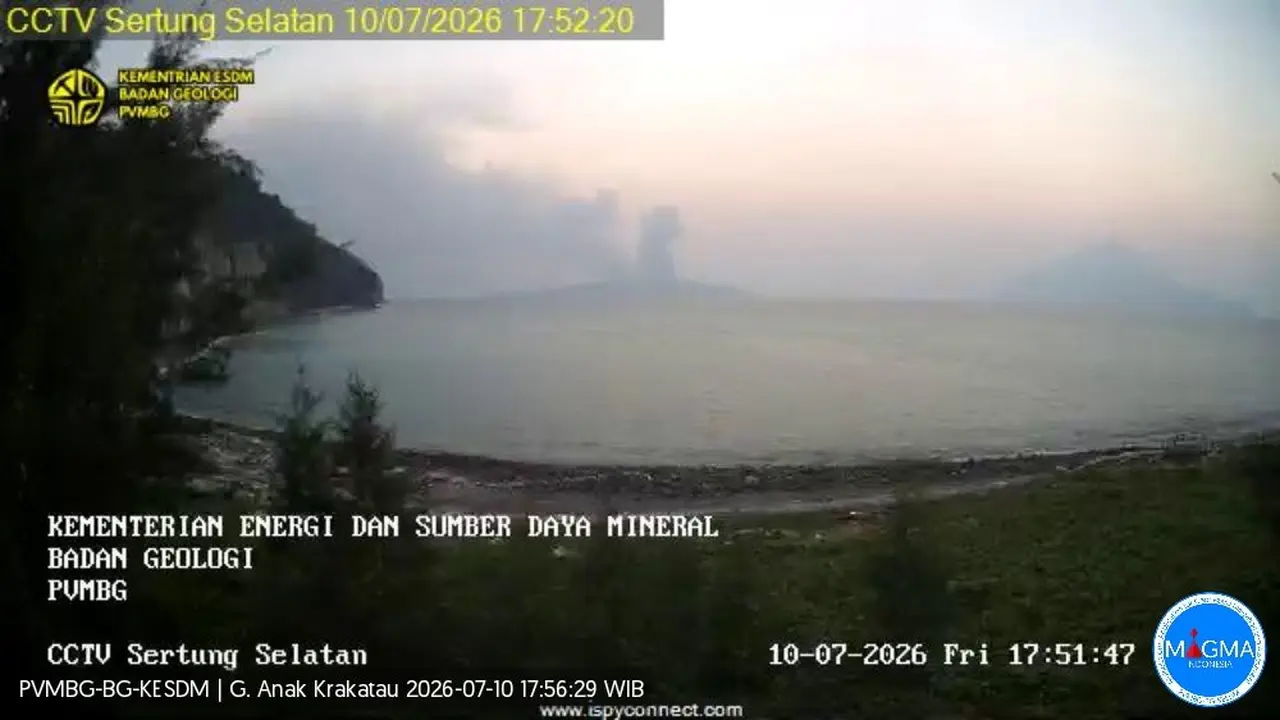 Kondisi terkini Gunung Anak Krakatau. (Liputan6.com/Istimewa).