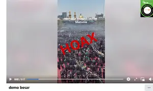 Cek Fakta Liputan6.com menemukan klaim video Jakarta menjadi lautan manusia