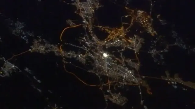 Pemandangan malam Mekkah