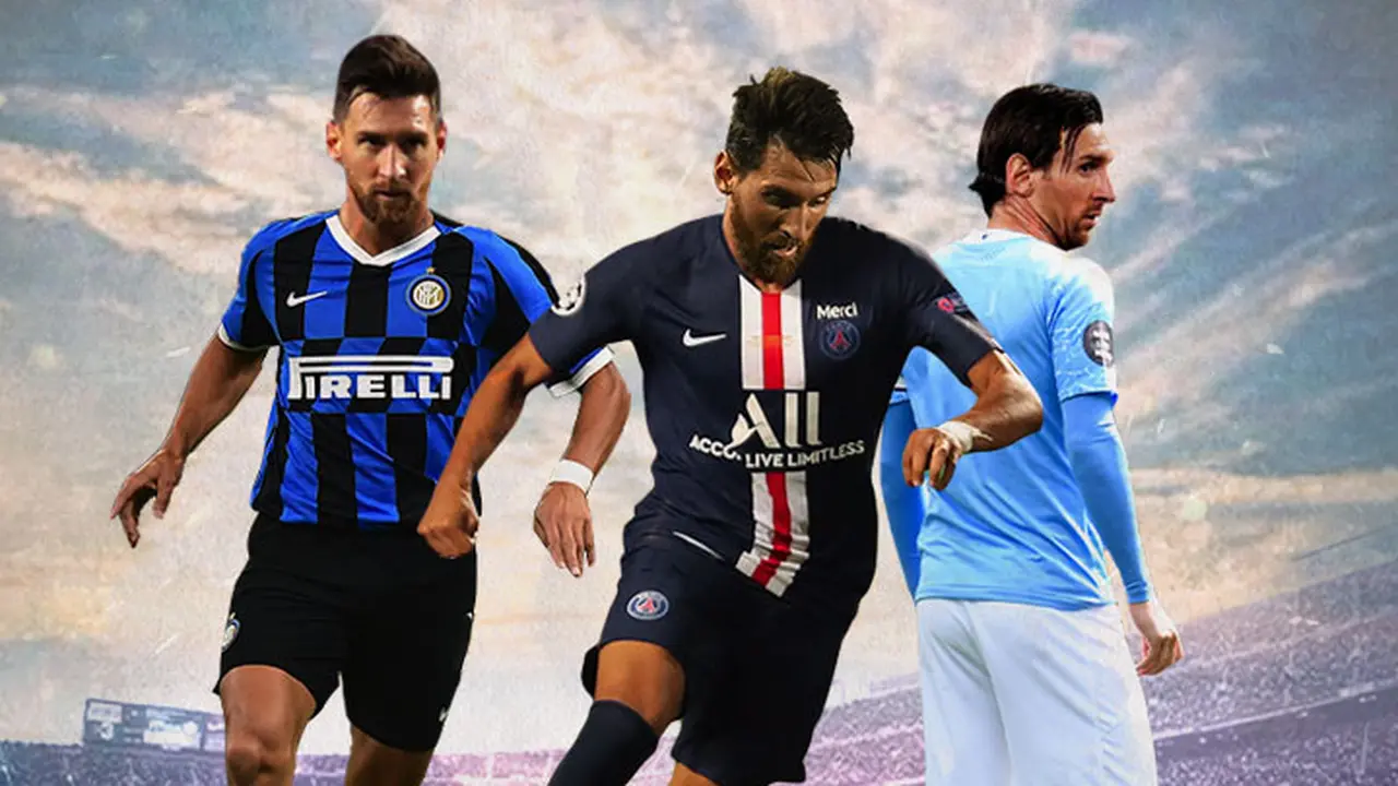 Ilustrasi Lionel Messi - Inter Milan, PSG, Manchester City