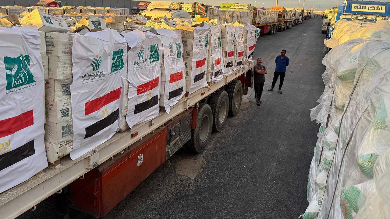 VIDEO: Antrean Truk Bantuan di Mesir Menuju Gaza, Siap Diperiksa Pasukan Israel