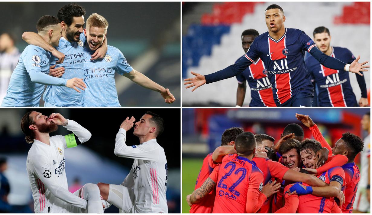 Laga-laga seru di perempat final Liga Champions resmi tuntas tadi malam. Tercatat ada empat klub yang berhak melaju ke fase selanjutnya. Berikut empat tim yang mampu menembus semifinal Liga Champions.