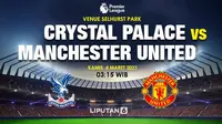 Prediksi Crystal Palace vs Manchester United di Liga Inggris. (Liputan6.com/Triyasni)