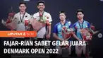 Ganda putra Indonesia, Fajar Alfian dan Muhammad Rian Ardianto, menjadi juara Denmark Open 2022. Fajar-Rian, berhasil mengalahkan ganda putra, Marcus-Kevin dalam pertandingan yang digelar di Odense, Denmark.