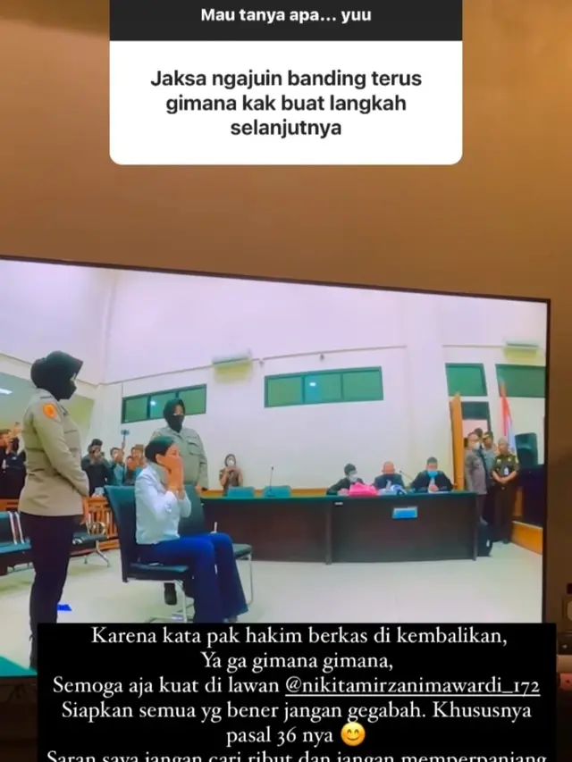 Unggahan Fitri Salhuteru soal vonis bebas Nikita Mirzani. (Foto: Dok. Instagram @fitri_salhuteru)