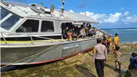 Kapal yang mengangkut 44 imigran yang hendak diselundupkan ke Australia (Liputan6.com/Ola Keda)