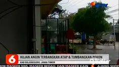 Hujan deras disertai angin kencang melanda Kabupaten Bojonegoro, Minggu (26/09). Sejumlah kerusakan ditimbulkan, mulai kabel PLN putus, belasan pohon tumbang, dan ada rumah yang rusak ringan tertimpa pohon.