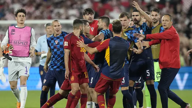 Foto: Tendangan Penalti Panenka Dani Carvajal ke Gawang Kroasia Bawa Spanyol Juarai UEFA Nations League 2022 / 2023