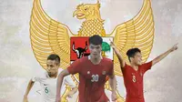 Timnas Indonesia - Evan Dimas, Elkan Baggott, Witan Sulaeman (Bola.com/Adreanus Titus)