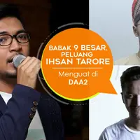 Peluang Ihsan Tarore di Babak 9 Besar D'Academy Asia 2 (Desain: Nurman Abdul Hakim/Bintang.com)