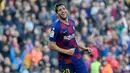 Sergi Roberto - Roberto menjadi pemain yang tetap setia berseragam Barcelona hingga saat ini. Jebolan Akademi Barcelona tahun 2009 ini menjadi pilihan untuk skuat tim utama Blaugrana pada tahun 2010. (AFP/Lluis Gene)