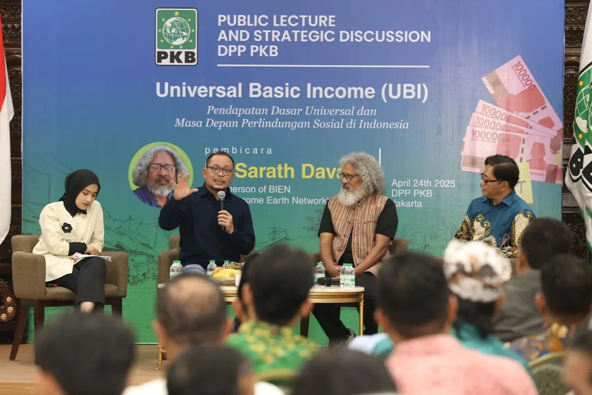 Partai Kebangkitan Bangsa (PKB) menggelar diskusi publik bertajuk "Universal Basic Income (UBI) Pendapatan Dasar Universal dan Masa Depan Perlindungan Sosial di Indonesia" di Kantor DPP PKB, Jakarta, Kamis 24 April 2025 malam (Istimewa)