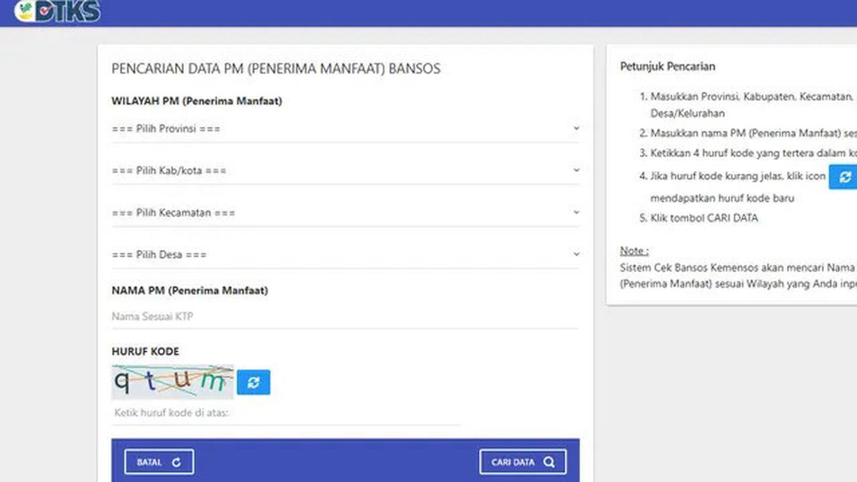 Cara Cek Bansos PKH BPNT Terbaru April 2025