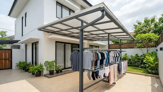 Kanopi Jemuran untuk Belakang Rumah