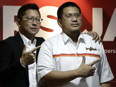 Presiden Persija Jakarta, Mohamad Prapanca, saat jumpa pers jelang peluncuran tim Persija di Kantor Persija, Kuningan, Jakarta, Jumat (21/2). Peluncuran tim Persija akan diisi dengan laga uji coba melawan tim asal Singapura.(Bola.com/Yoppy Renato)