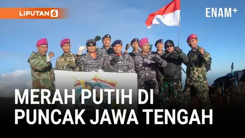 VIDEO: Merah Putih Berkibar di Puncak Gunung Slamet