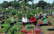 H+1 Lebaran, TPU Karet Bivak masih dipadati peziarah