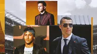 Ilustrasi - Cristiano Ronaldo, Lionel Messi, Neymar (Bola.com/Adreanus Titus)