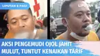 Welly, seorang pengemudi ojek online, terpaksa melakukan aksi jahit mulut saat unjuk rasa. Ia kesal karena tuntutan kenaikan tarif ojek online yang diperjuangkan sejak tahun 2019, hingga kini belum juga terealisasi.
