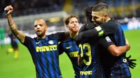 Inter Milan meraih kemenangan 4-2 atas Fiorentina pada laga pekan ke-14 Serie A di Giuseppe Meazza, Senin (28/11/2016). (EPA/Daniel Dal Zennaro)
