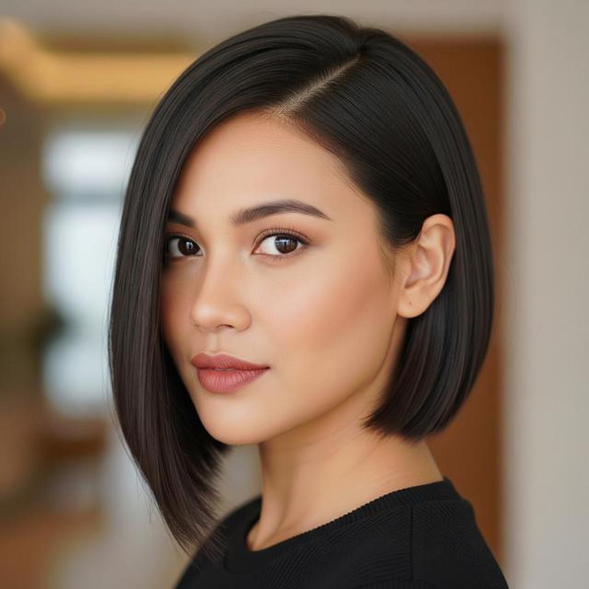 7 Model Rambut Wanita Bob Panjang Sebelah, Simple tapi Menawan