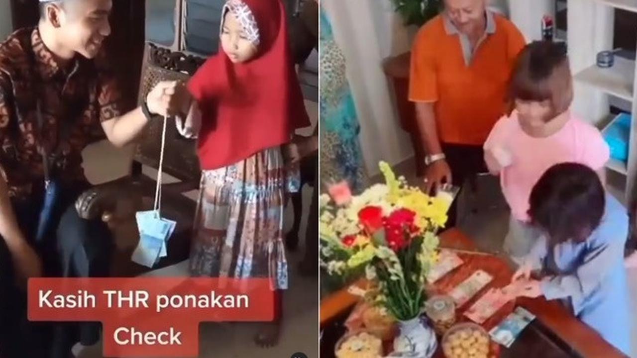 6 Momen Kocak Bagi Uang Saat Idulfiitri, Bikin Iri Netizen