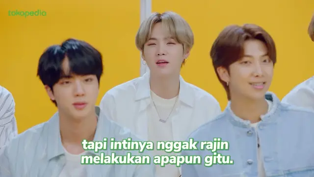 BTS dalam acara Waktu Indonesia Belanja TV Show Tokopedia (YouTube/ tokopedia)