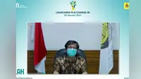 Direktur Jenderal Ketenagalistrikan Rida Mulyana mewakili Menteri ESDM Arifin Tasrif pada launching aplikasi Charge.IN secara virtual, Jumat (29/01/2021).