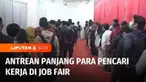 Bursa lowongan kerja atau job fair yang digelar Dinas Tenaga Kerja, Transmigrasi dan Energi Provinsi DKI Jakarta, ramai didatangi warga. Warga datang dari berbagai daerah dan rela antre masuk area job fair hingga ratusan meter.