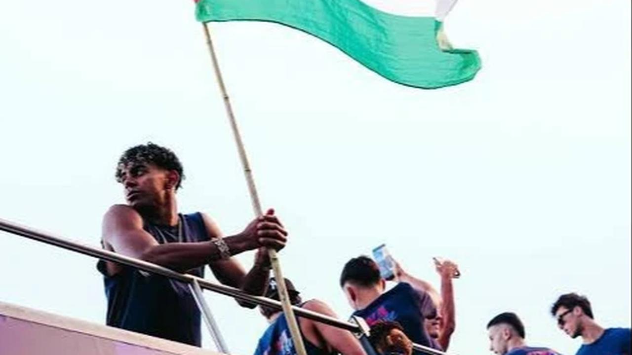 lamine yamal kibarkan bendera palestina