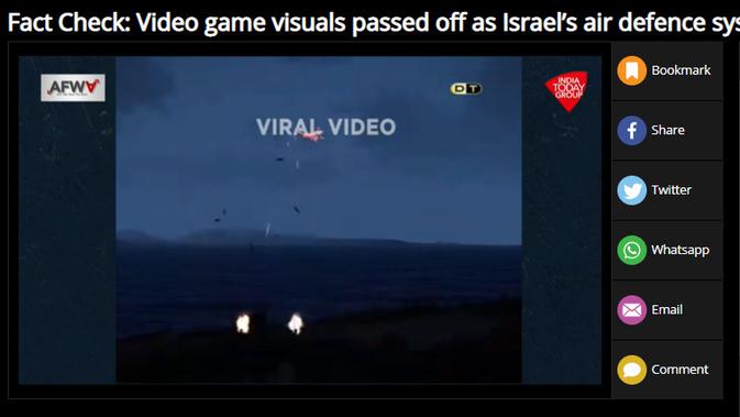 Cek Fakta Liputan6.com menelusuri klaim video sistem pertahanan Israel