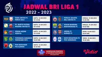 Jadwal Lengkap Live Streaming BRI Liga 1 Pekan ke-18 di Vidio 14 sampai 16 Januari 2023