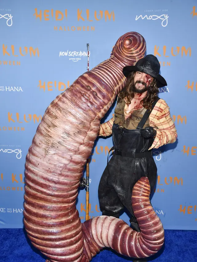 Heidi Klum dan suaminya, Tom Kaulitz, pada perayaan Halloween tahun 2022. (Foto: Evan Agostini/Invision/AP)