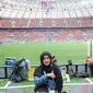 Viany Zaelany saat berada di stadion  Luzhniki