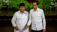Acara puncak perayaan ulang tahun ke-17 Partai Gerindra dihadiri sejumlah tokoh politik, salah satu di antaranya adalah Presiden Republik Indonesia ke-7 Joko Widodo. (ADITYA AJI/AFP)