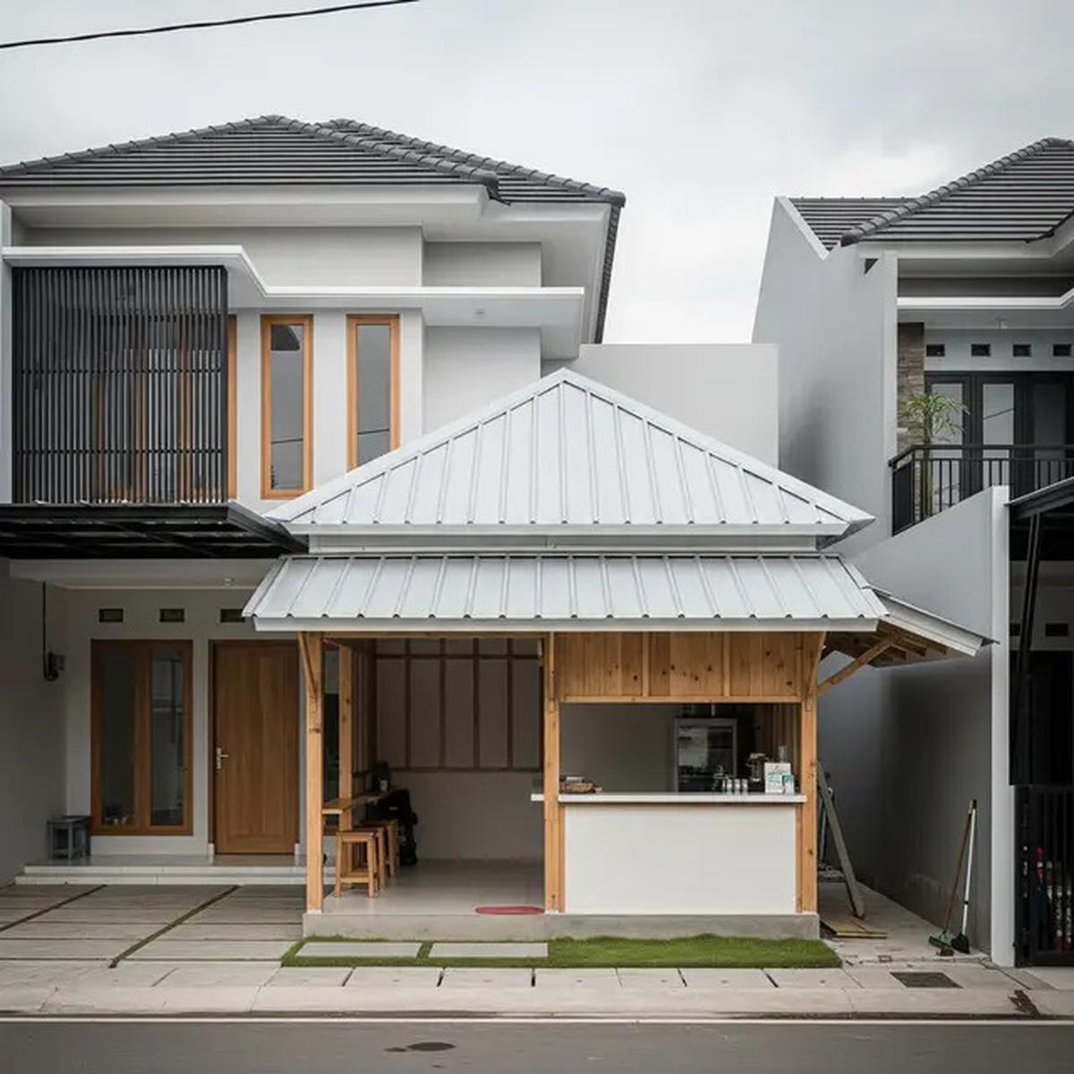 7 Desain Warung Baja Ringan Sederhana Depan Rumah, Praktis dan Tahan Lama