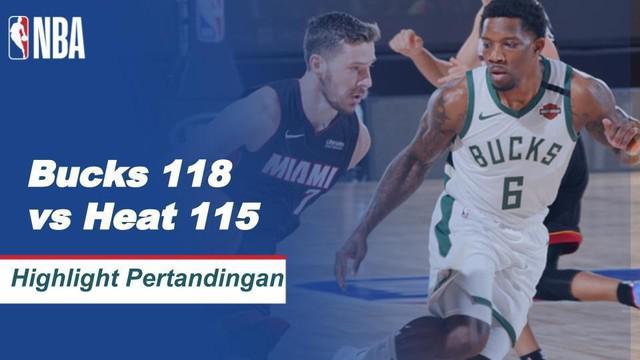 Berita Video Highlights NBA, Milwaukee Bucks Vs Miami Heat 118-115