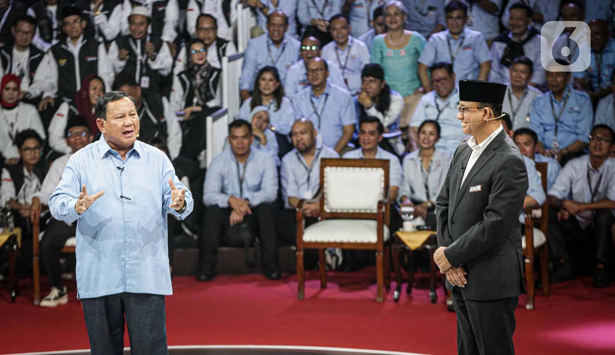 Dengan rincian debat pertama untuk capres, debat kedua untuk cawapres, debat ketiga untuk capres, debat keempat untuk cawapres, dan debat kelima untuk capres. (Liputan6.com/Faizal Fanani)