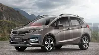 Seperti terlihat pada gambar, Honda WR-V tampilannya seperti Honda Jazz yang dipoles bergaya crossover. 