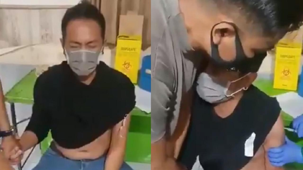 Takut Jarum, Aksi Pria Baca Doa Qunut dan Ayat Kursi Saat Disuntik Viral
