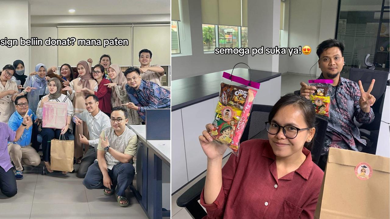 Wanita Ini Abadikan Momen Pamit dari Kantor dengan Cara Unik, Buat Bingkisan Rapi Lengkap dengan Stiker Wajahnya