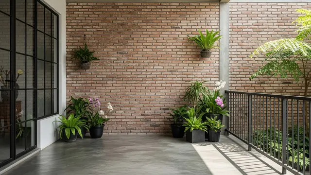 Model Teras Depan Rumah dengan Lantai Dinding