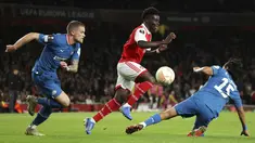 Arsenal sukses menumbangkan PSV Eindhoven pada laga Grup A Liga Europa 2022/2023 di Stadion Emirates,Jumat (21/10/2022). (AP/Ian Walton)