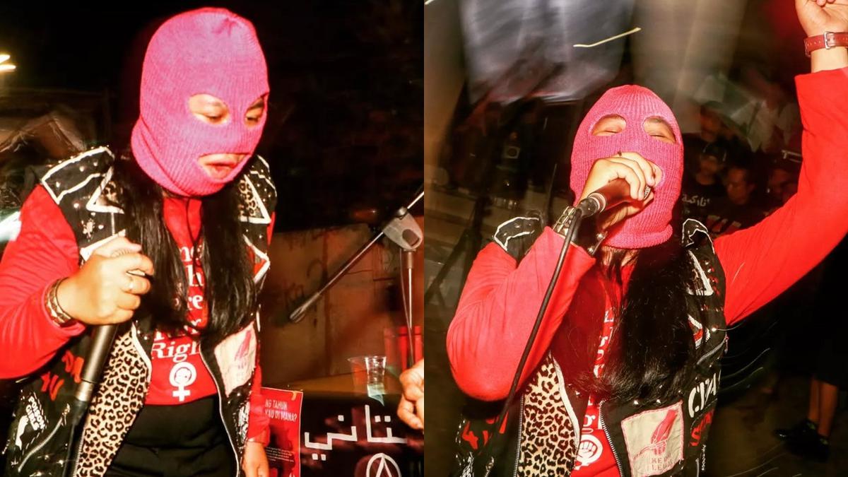 7 Potret Twister Angel Vokalis Sukatani Band, Identik Manggung Pakai Topeng