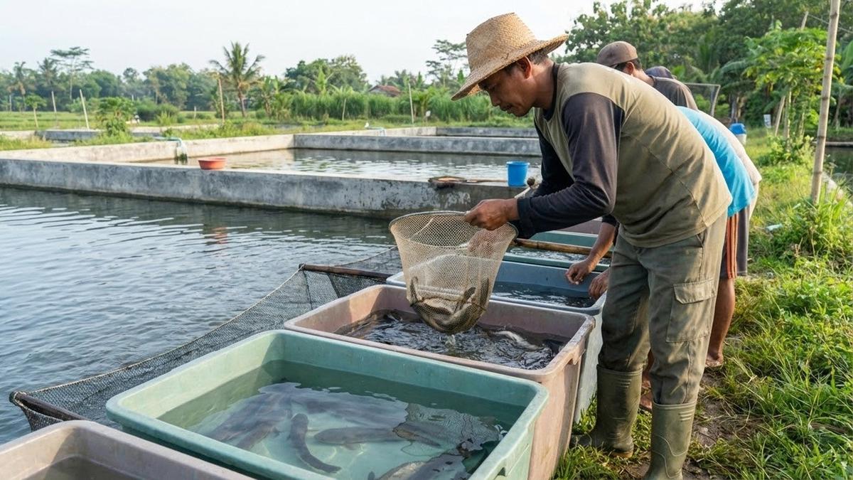 Cara Mengurangi Kanibalisme Gabus, Ikan Tumbuh Merata Panen Lebih Banyak